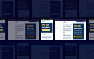 Mockup of call to action proposal on both desktop and mobile devices.